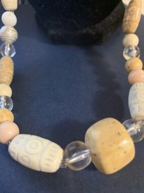 Handcrafted Yellow Beaded Women's Necklace